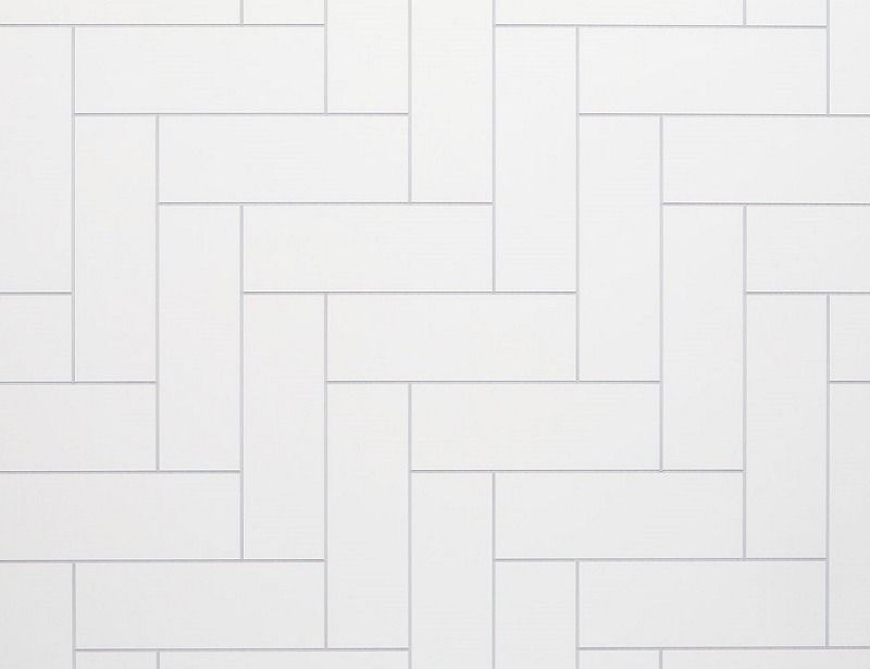 White London Tile Herringbone PVC meter wide panel