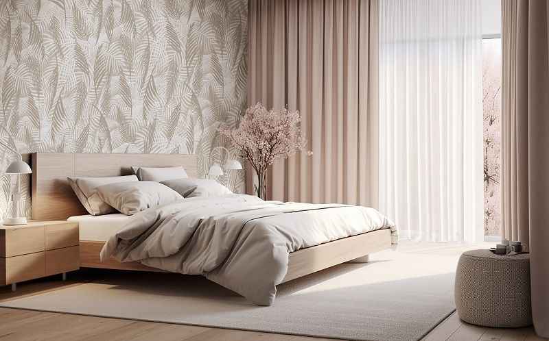 Taupe Leaves PVC Wall Panel