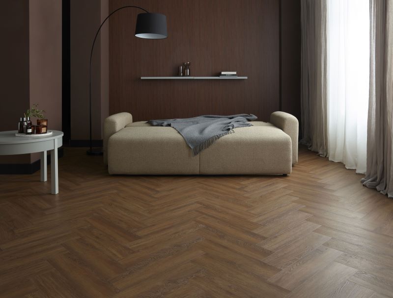 Oak Nevada Rega Herringbone Vinyl Flooring