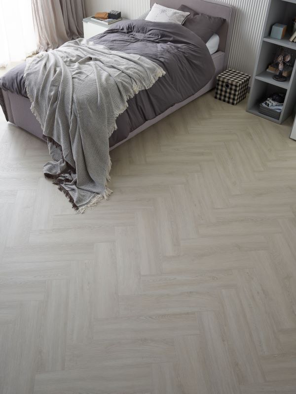 Oak Denver Rega Herringbone Vinyl Flooring