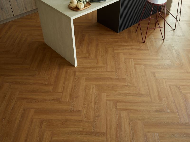 Oak Phoenix Rega Herringbone Vinyl Flooring