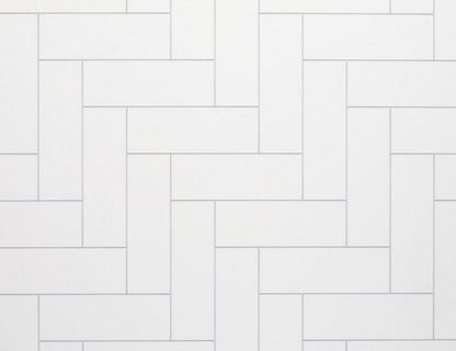 White London Tile Herringbone PVC meter wide panel