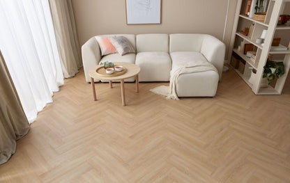 Oak Kansas Rega Herringbone Vinyl Flooring