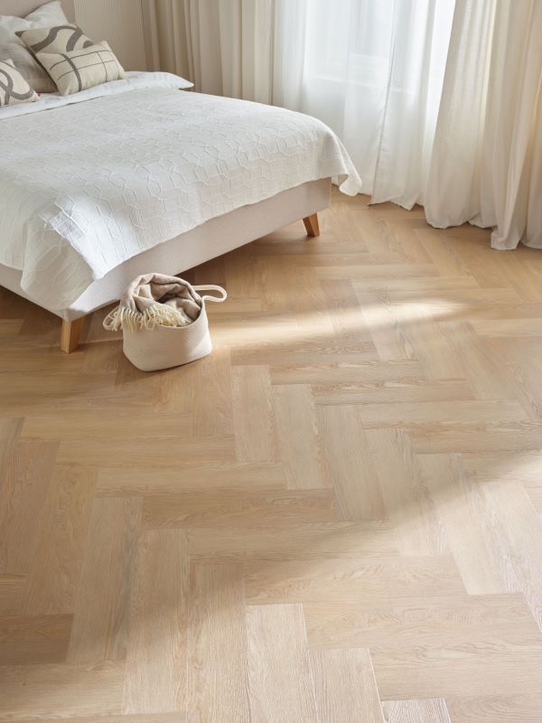 Oak Iowa Rega Herringbone Vinyl Flooring