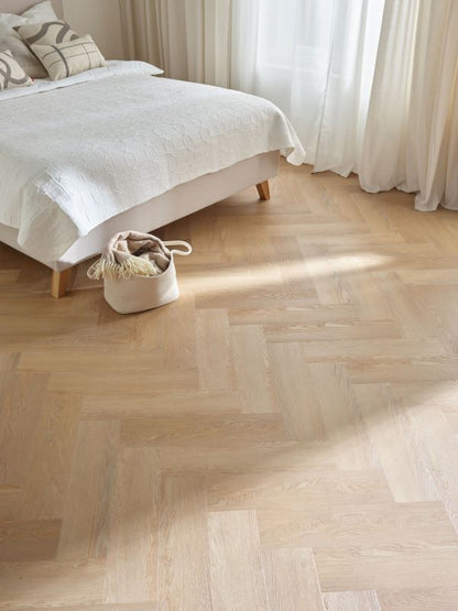 Oak Iowa Rega Herringbone Vinyl Flooring