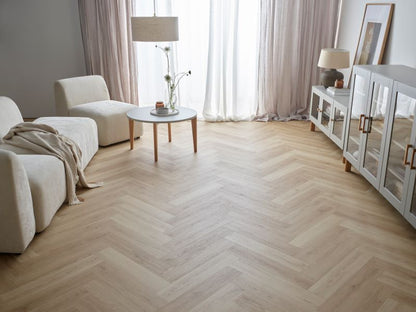 Oak Michigan Rega Herringbone Vinyl Flooring