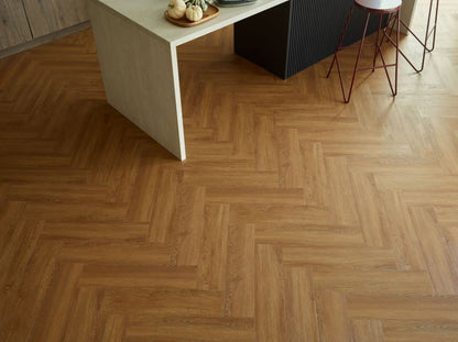 Oak Phoenix Rega Herringbone Vinyl Flooring
